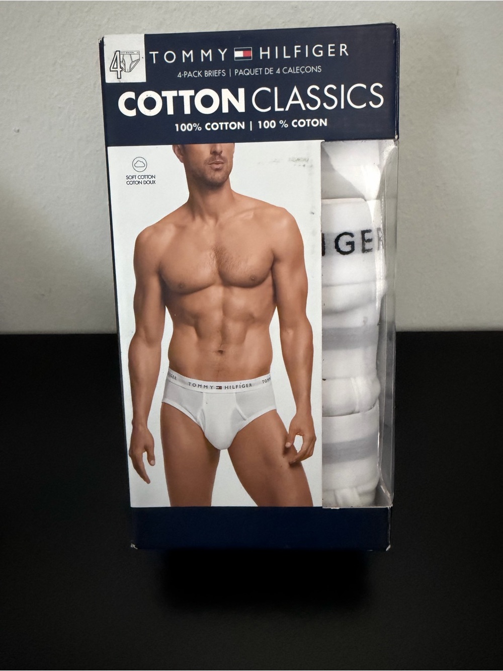 Tommy Hilfiger White Cotton Briefs 4-Pack - Classic Logo Waistband